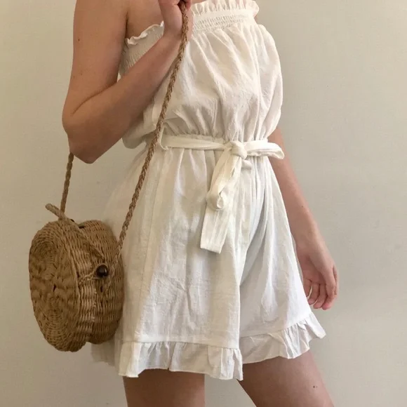 STRAW ROUND CROSSBODY BAG  WITH TOP HANDLE - Picture 3 of 14